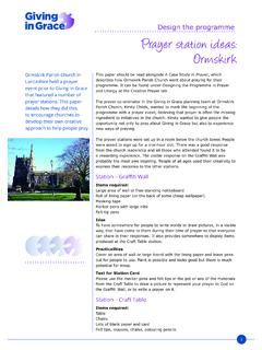 Prayer station ideas: Ormskirk - givingingrace.org