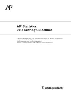 Statistics Scoring Guidelines 2015 - College Board