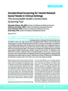 Standardized Screening for Health-Related Social Needs in ...