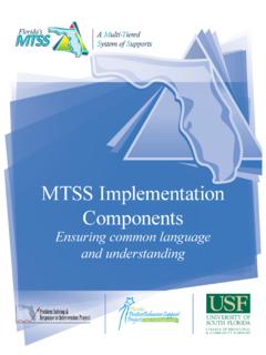 MTSS Implementation Components - florida-rti.org