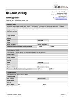 Resident parking permit - City of Gold Coast | Home