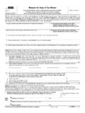 Form 4506 Request for Copy of Tax Return - IRS tax forms