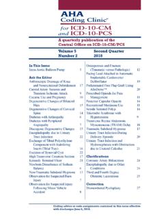 A quarterly publication of the Central Office on ICD-10-CM ...