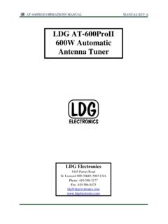 LDG AT-600ProII 600W Automatic Antenna Tuner