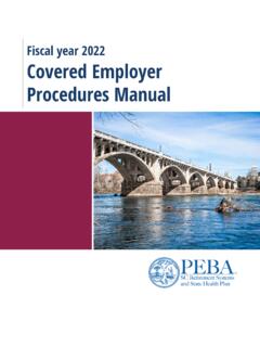 Fiscal year 2022 Covered Employer Procedures Manual