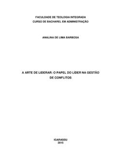 A ARTE DE LIDERAR: O PAPEL DO L&#205;DER NA …