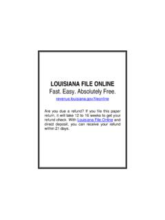 LOUISIANA FILE ONLINE Fast. Easy. Absolutely Free.