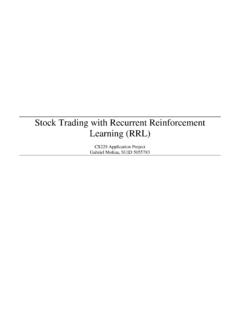 Stock Trading with Recurrent Reinforcement …