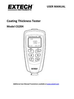 Coating Thickness Tester - Extech Instruments