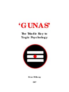 THE THREE ‘GUNAS’ AND HUMAN NATURE