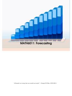 MATH6011: Forecasting - University of Southampton