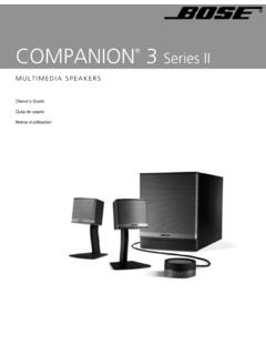 COMPANION 3 Series II - Bose