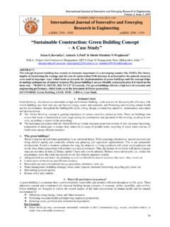 Sustainable Construction: Green Building Concept A Case Study”