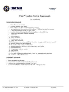 Fire Protection System Req - Fire Marshal