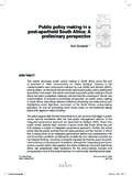 Public policy making in a post-apartheid South …