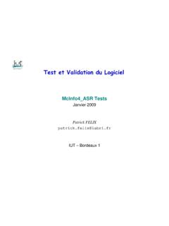 Test et Validation du Logiciel - Universit&#233; de Bordeaux