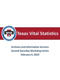 Texas Vital Statistics