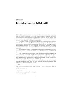 Chapter 1 Introduction to MATLAB - MathWorks