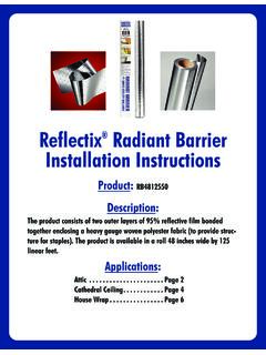 Reflectix Radiant Barrier Installation Instructions