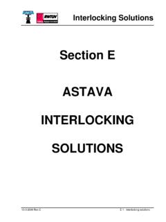 Section E ASTAVA INTERLOCKING SOLUTIONS