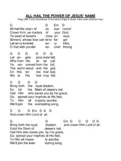 ALL HAIL THE POWER OF JESUS NAME - Hymn Chords