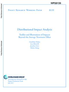 Distributional Impact Analysis - World Bank
