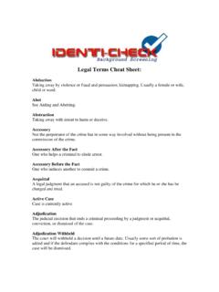 Legal Terms Cheat Sheet - Identi-Check