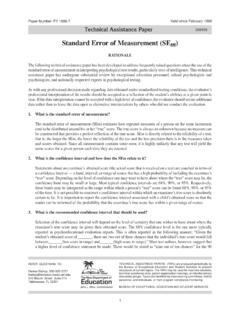 Standard Error of Measurement (SE m