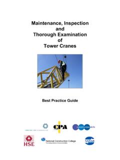 Maintenance, Inspection and Thorough Examination of Tower ...