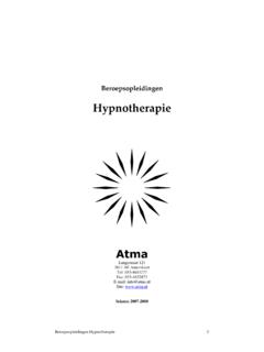 Hypnotherapie - atma-instituut.org