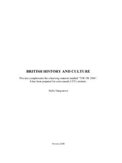 BRITISH HISTORY AND CULTURE - Ostravsk&#225; univerzita