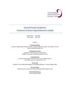 Clinical Practice Guidelines Treatment of Acute ...