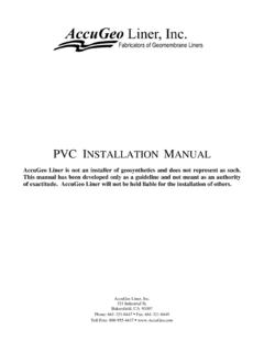 PVC INSTALLATION MANUAL - AccuGeo
