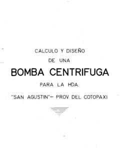 CALCULO Y DISE&#209;O UNA BOMBA CENTRIFUGA