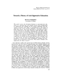 Toward a Theory of Anti-Oppressive Education