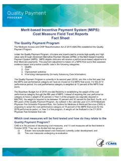 Merit-based Incentive Payment System (MIPS): Cost …