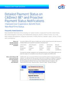 Detailed Payment Status on CitiDirect BE and Proactive ...