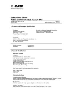 Safety Data Sheet AVERT DRY FLOWABLE ROACH BAIT
