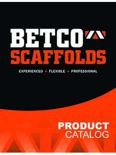 Product Catalog - BETCO Scaffolds