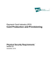 Payment Card Industry (PCI) Card Production and Provisioning
