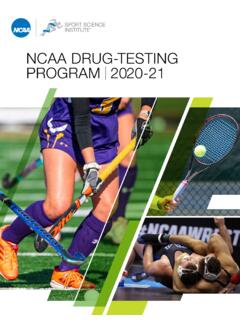 NCAA DRUG-TESTING PROGRAM 2020-21