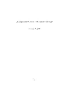 A Beginners Guide to Contract Bridge - Boston University