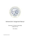 Administrators assignment manual