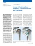 Inverse Schulterprothese – Indikation, Operationstechnik ...