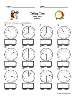 Telling Time Analog Digital Half Hour - Have Fun Teaching