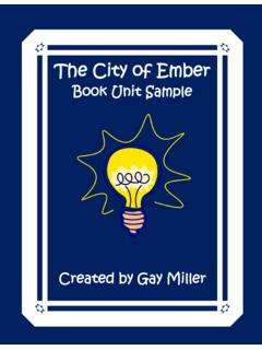 The City of Ember - Book Units Teacher