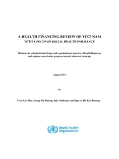 A HEALTH FINANCING REVIEW OF VIET NAM
