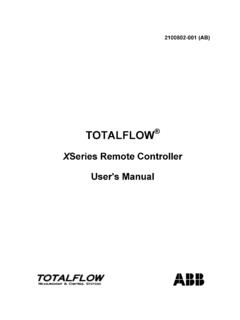 XSeries Remote Controller User's Manual - ABB Ltd