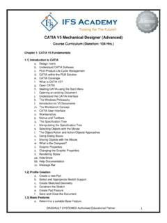 CATIA V5 Mechanical Designer (Advanced) - IFS Academy