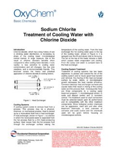 Sodium Chlorite Treatment of Cooling Water with …
